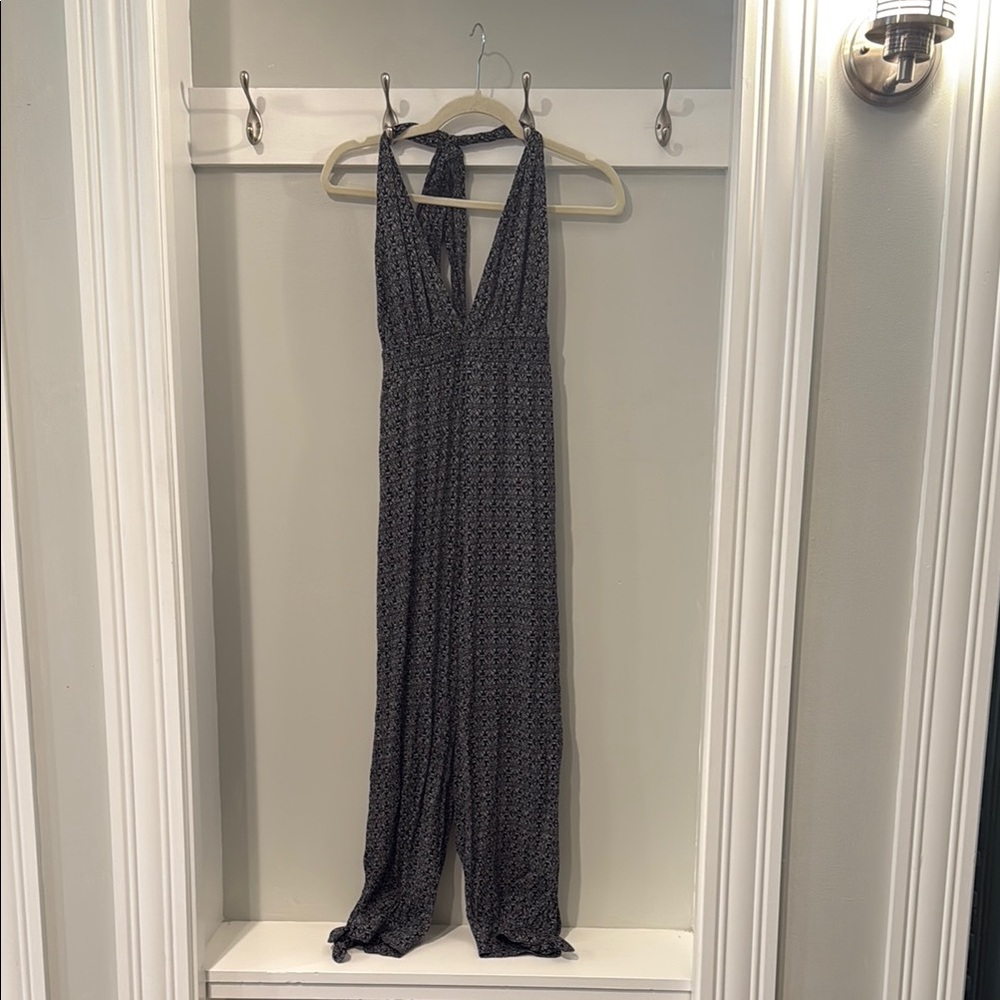 Lulu's Gray Patterned Jumpsuit - Picture 6 of 6